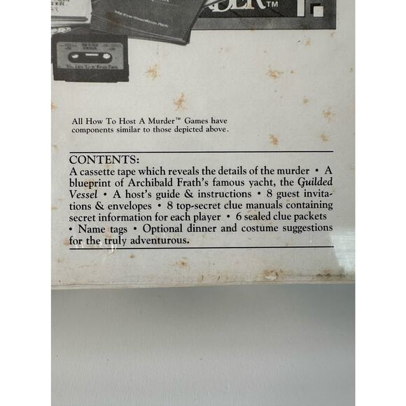 Vintage How to Host a Murder Grapes of Frath, Board Game 1986 NIB - Picture 5 of 7